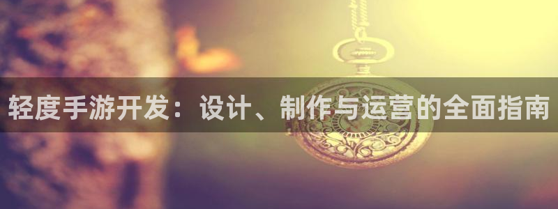 恩佐娱乐平台正规吗安全吗：轻度手游开发：设计、制作与运营的全