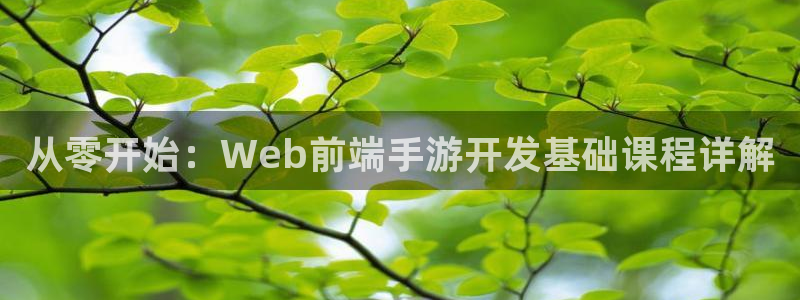 恩佐娱乐注册：从零开始：Web前端手游开发基础课程详解